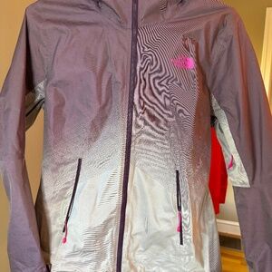 North Face Hyvent Purple Pink Ombré Hooded Jacket Womens Size M